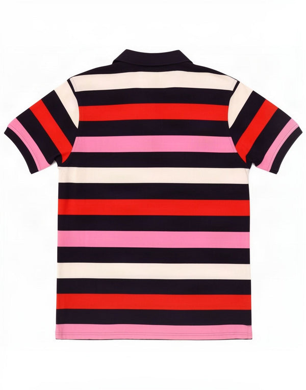 Camisa polo masculina Fila média algodão listrado multicolorido