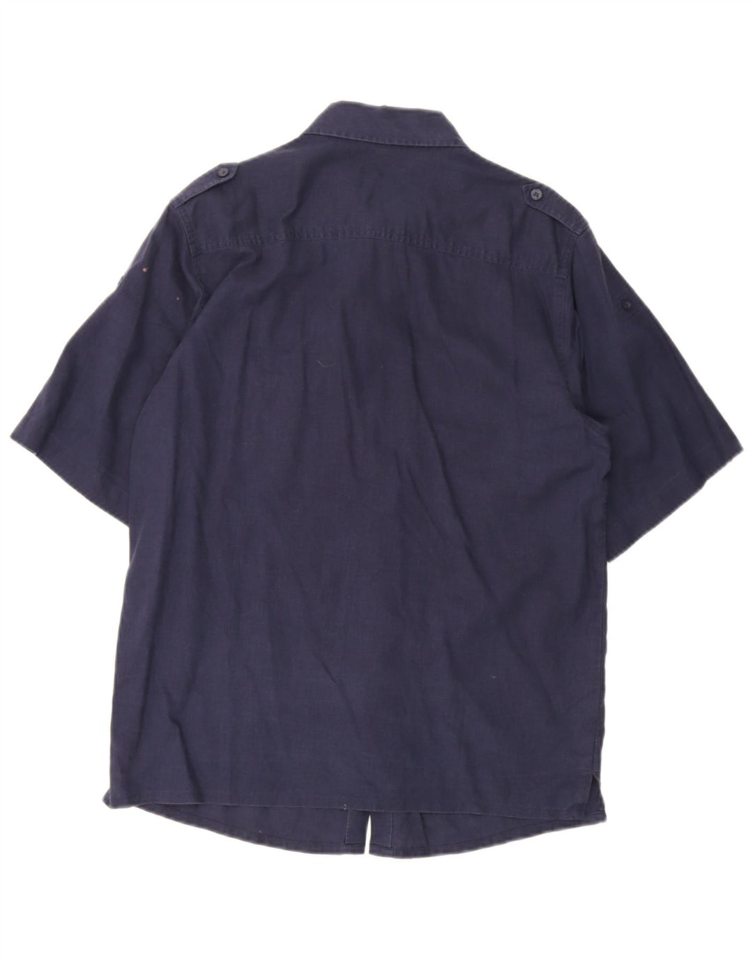 Camisa masculina Fila militar de manga curta azul marinho médio