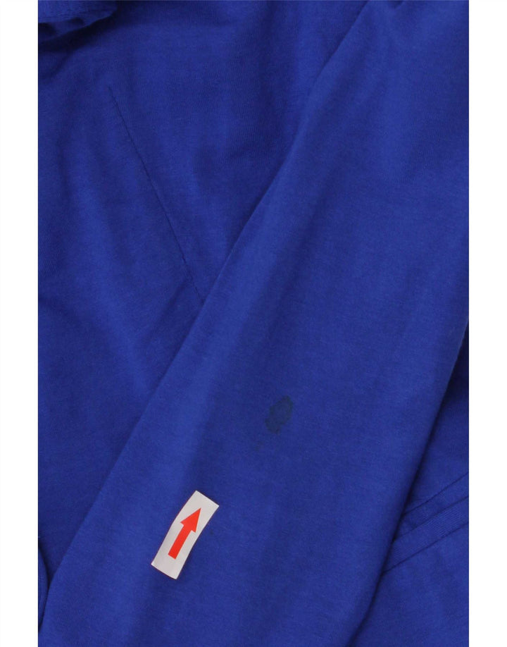 Jaqueta blazer feminina Zara com 1 botão Reino Unido 10 algodão azul pequeno