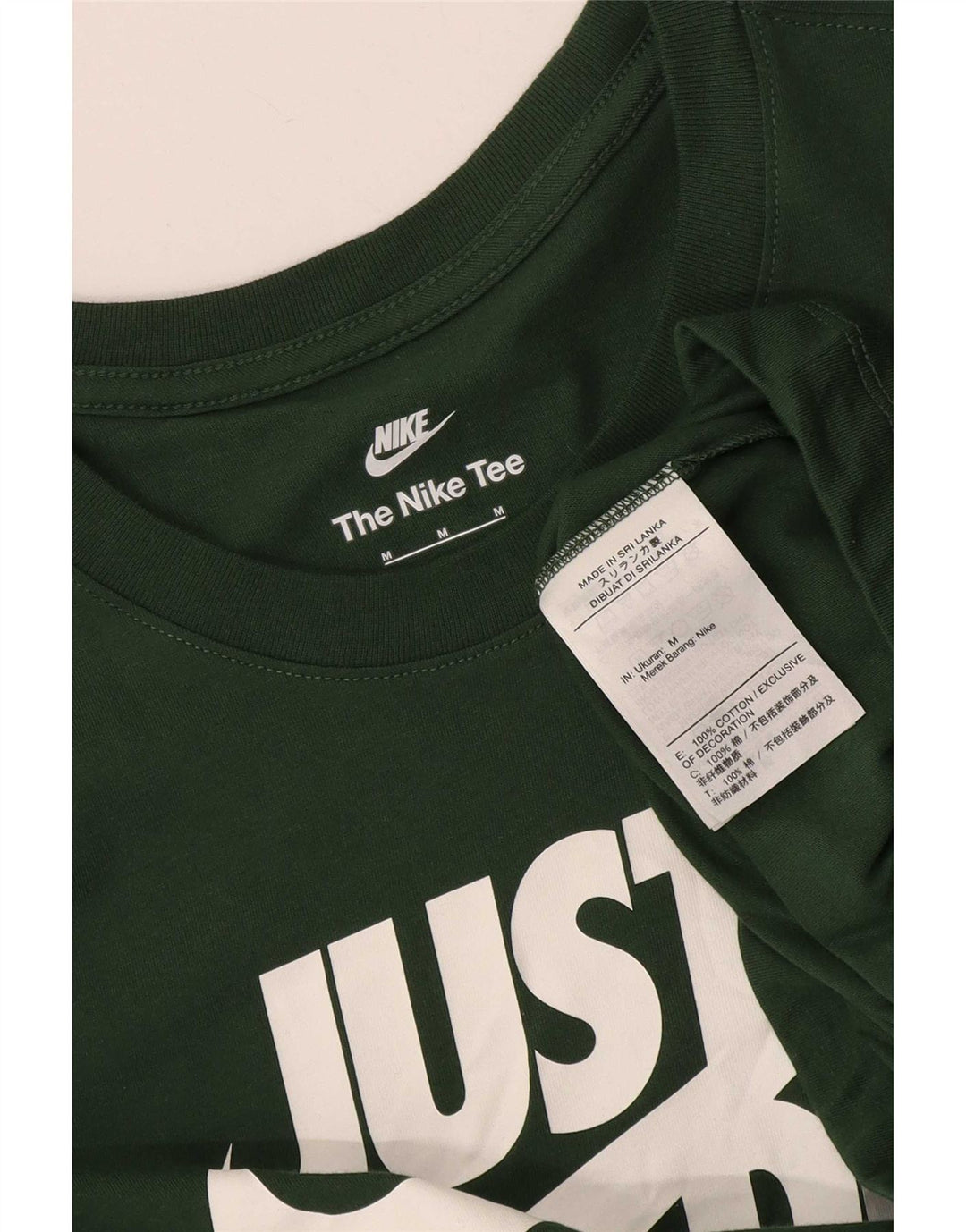 Camiseta Nike masculina gráfica Top médio algodão verde