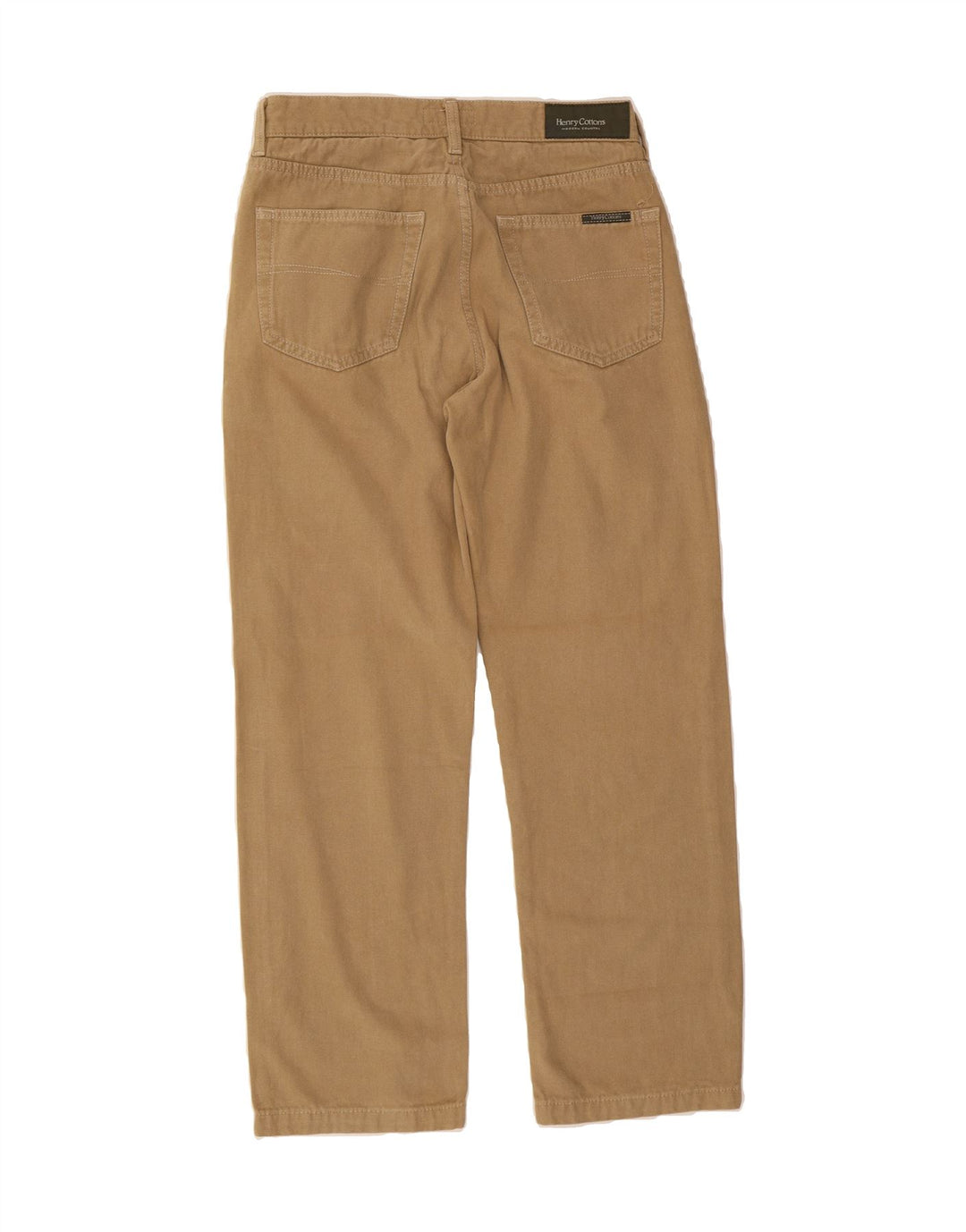 HENRY COTTONS Mens Straight Casual Trousers W32 L28  Brown Cotton Vintage Henry Cottons and Second-Hand Henry Cottons from Messina Hembry 