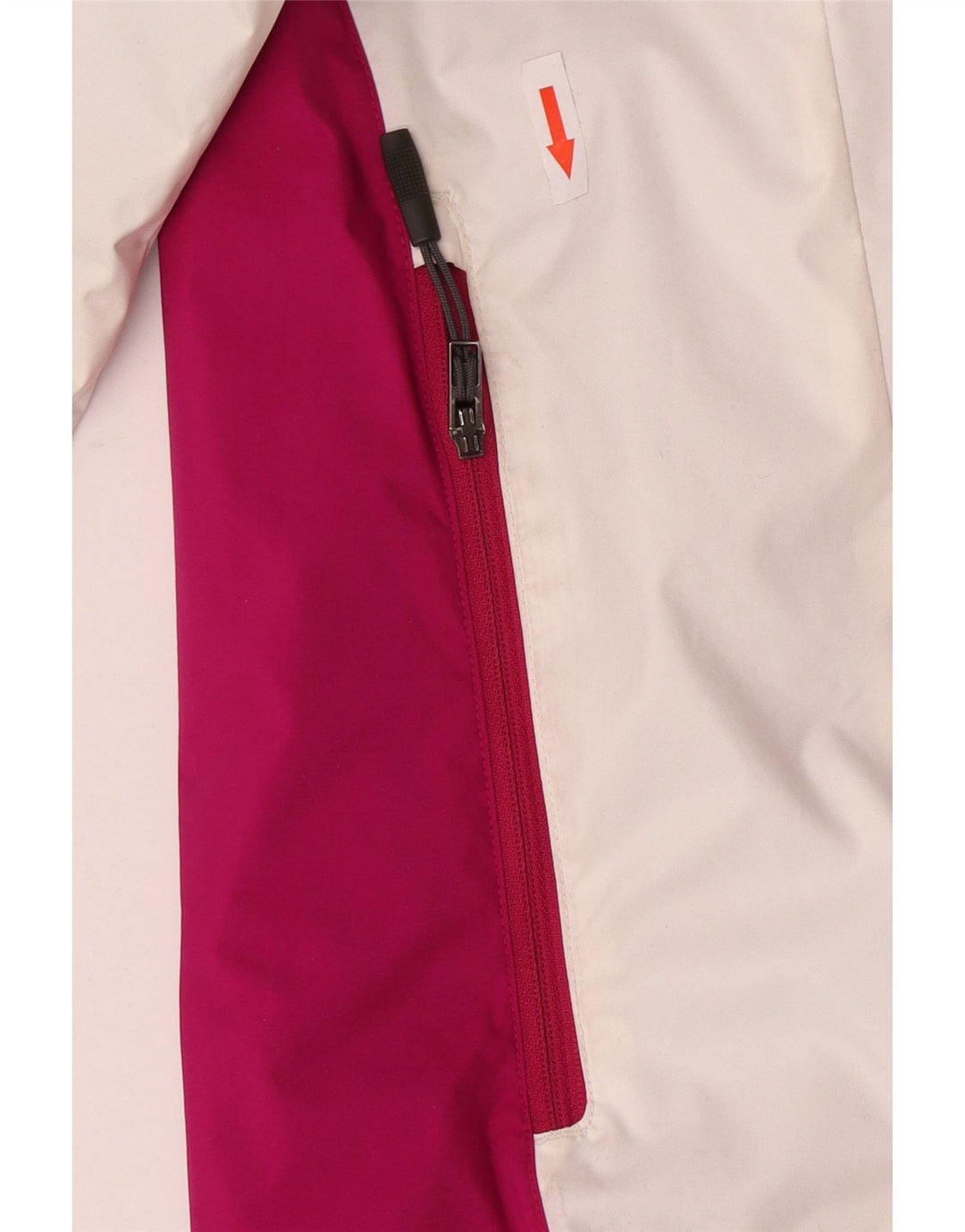 Jaqueta de chuva feminina Columbia Interchange UK 16 grande bloco colorido rosa nylon