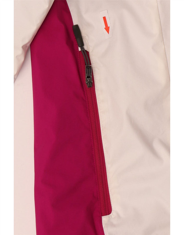 Jaqueta de chuva feminina Columbia Interchange UK 16 grande bloco colorido rosa nylon
