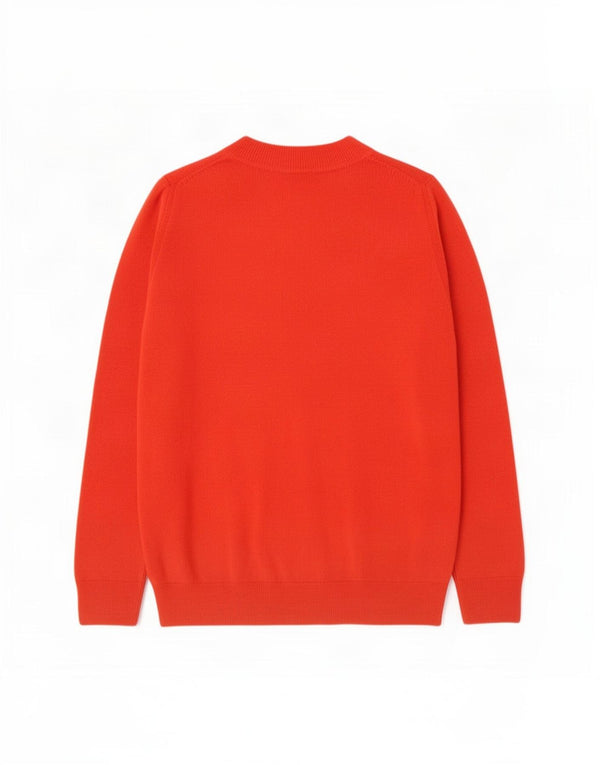Suéter feminino Marks & Spencer com gola redonda Reino Unido 16 grande acrílico vermelho