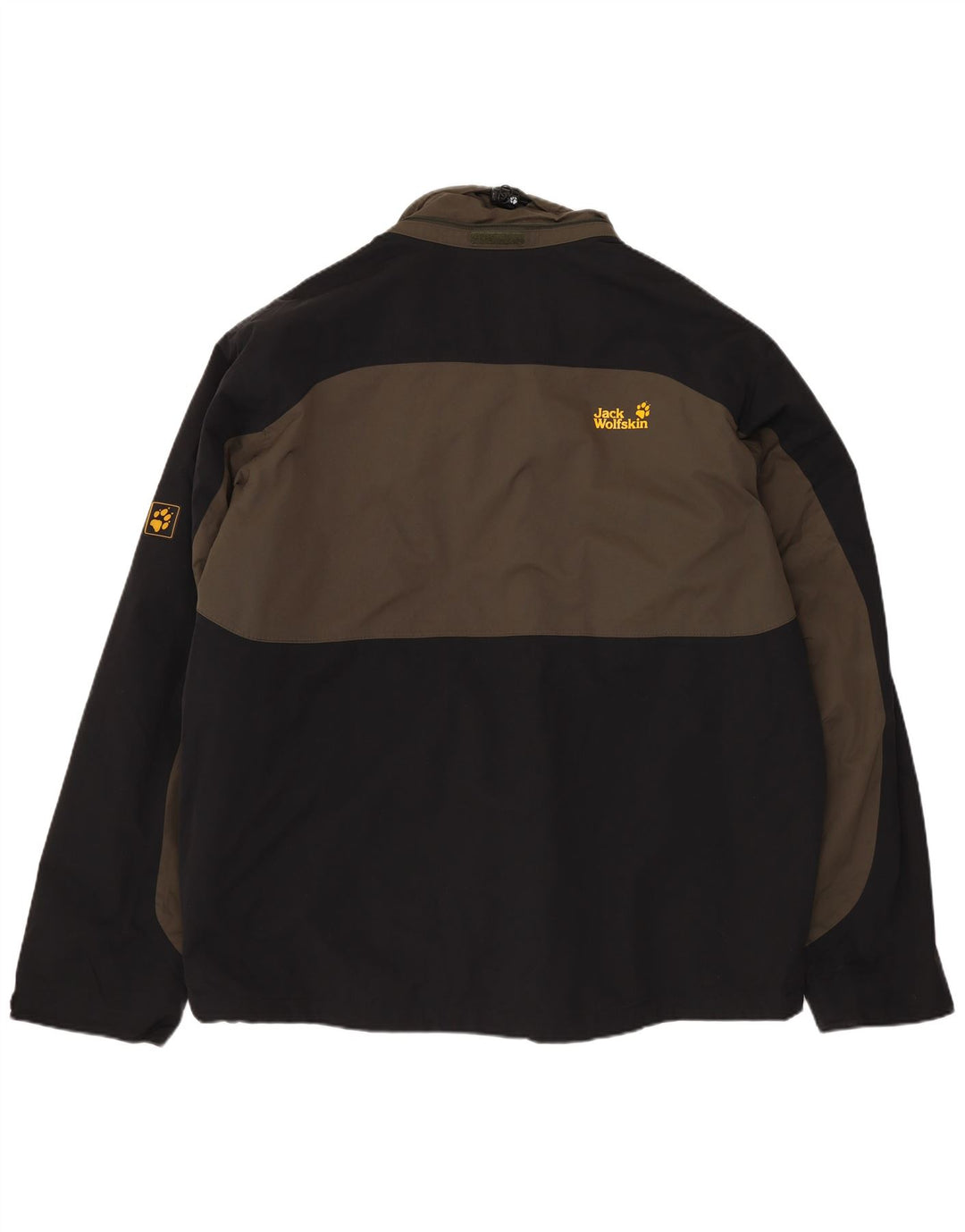 Jaqueta corta-vento masculina JACK WOLFSKIN Reino Unido 40/42 grande bloco colorido azul marinho