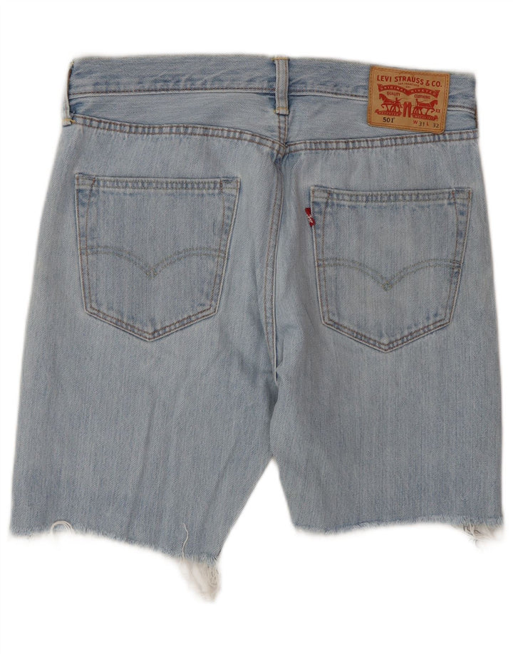 Shorts jeans masculino 501 da Levi's W31 algodão azul médio
