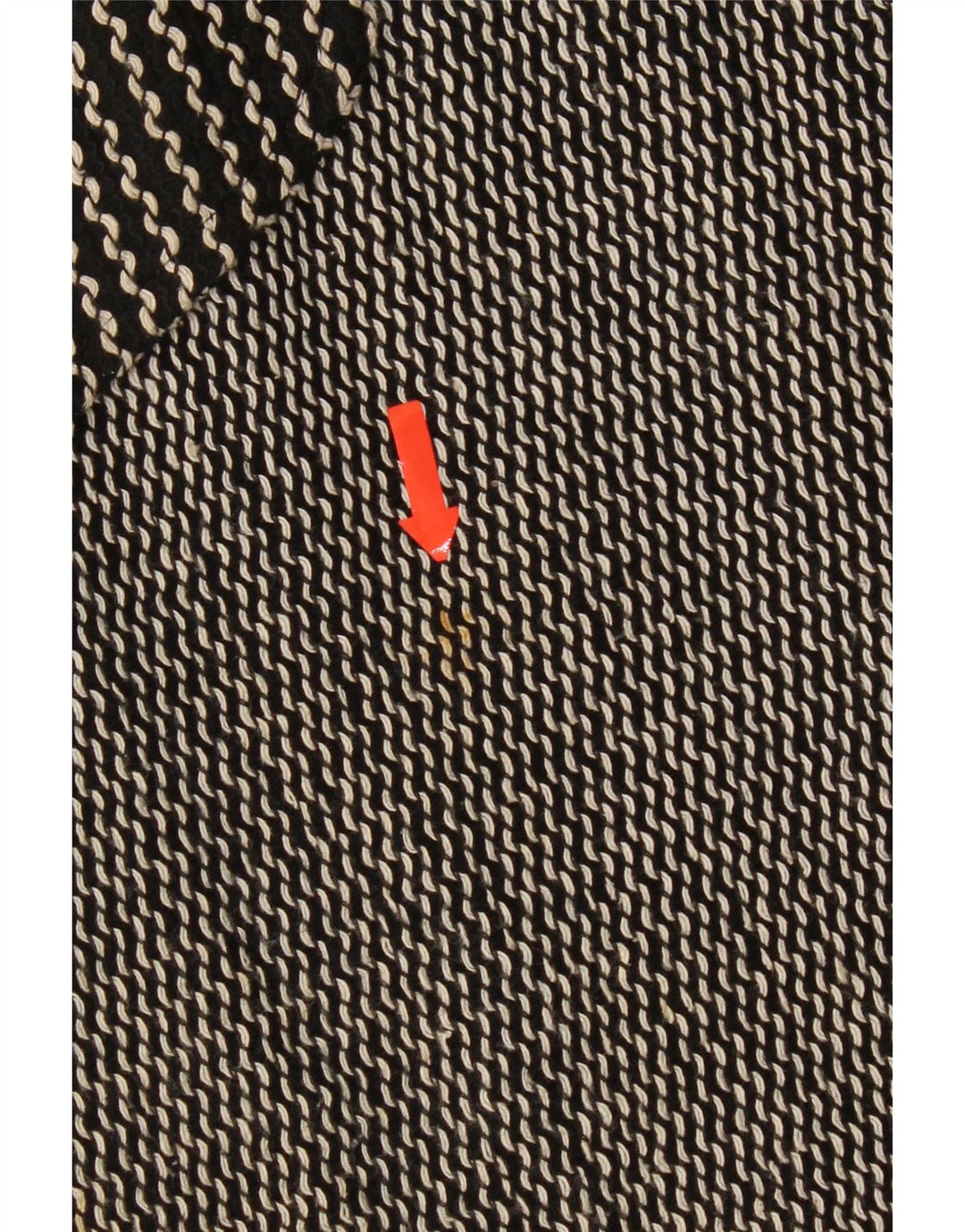 Vestido avental feminino vintage Reino Unido 12 algodão chevron preto médio