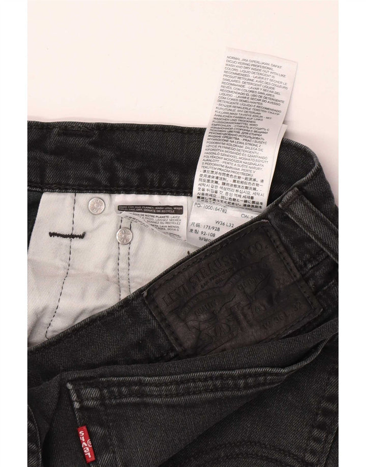 Levi's Mens Jeans Slim W36 L32 Algodão Preto