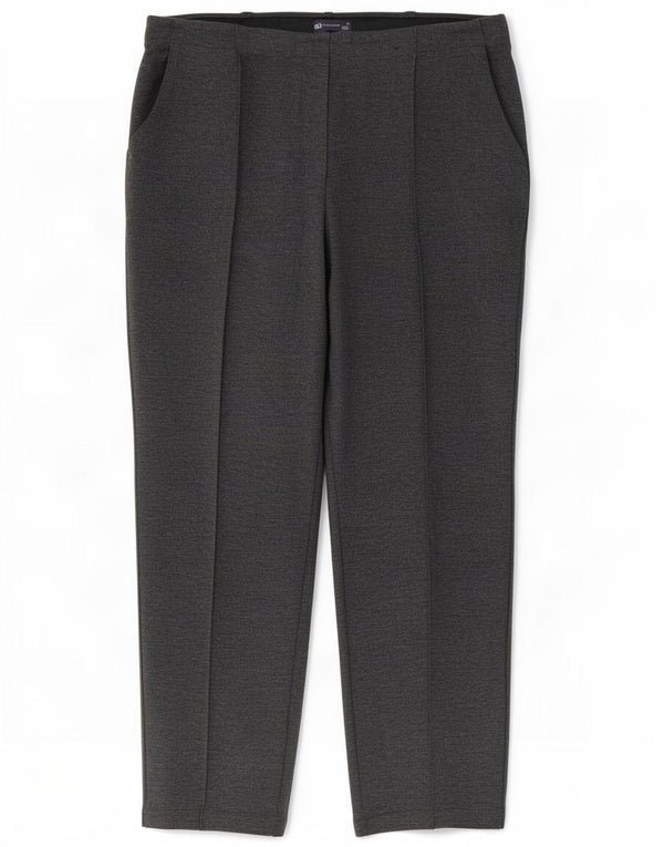 Calça casual feminina Marks & Spencer cônica Reino Unido 18 XL W36 L29 cinza