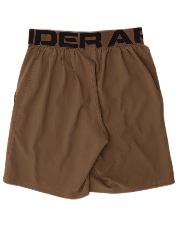 Shorts esportivos gráficos femininos Under Armour UK 10 pequenos esportes marrons