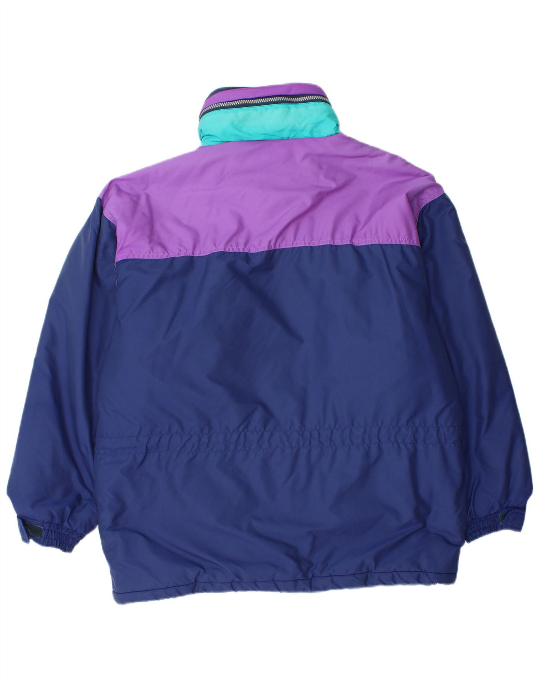 Jaqueta de esqui masculina Astrolabio com capuz Reino Unido 38 bloco colorido azul marinho médio