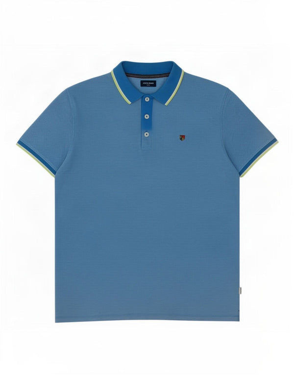 Camisa polo masculina Jack & Jones XL algodão azul