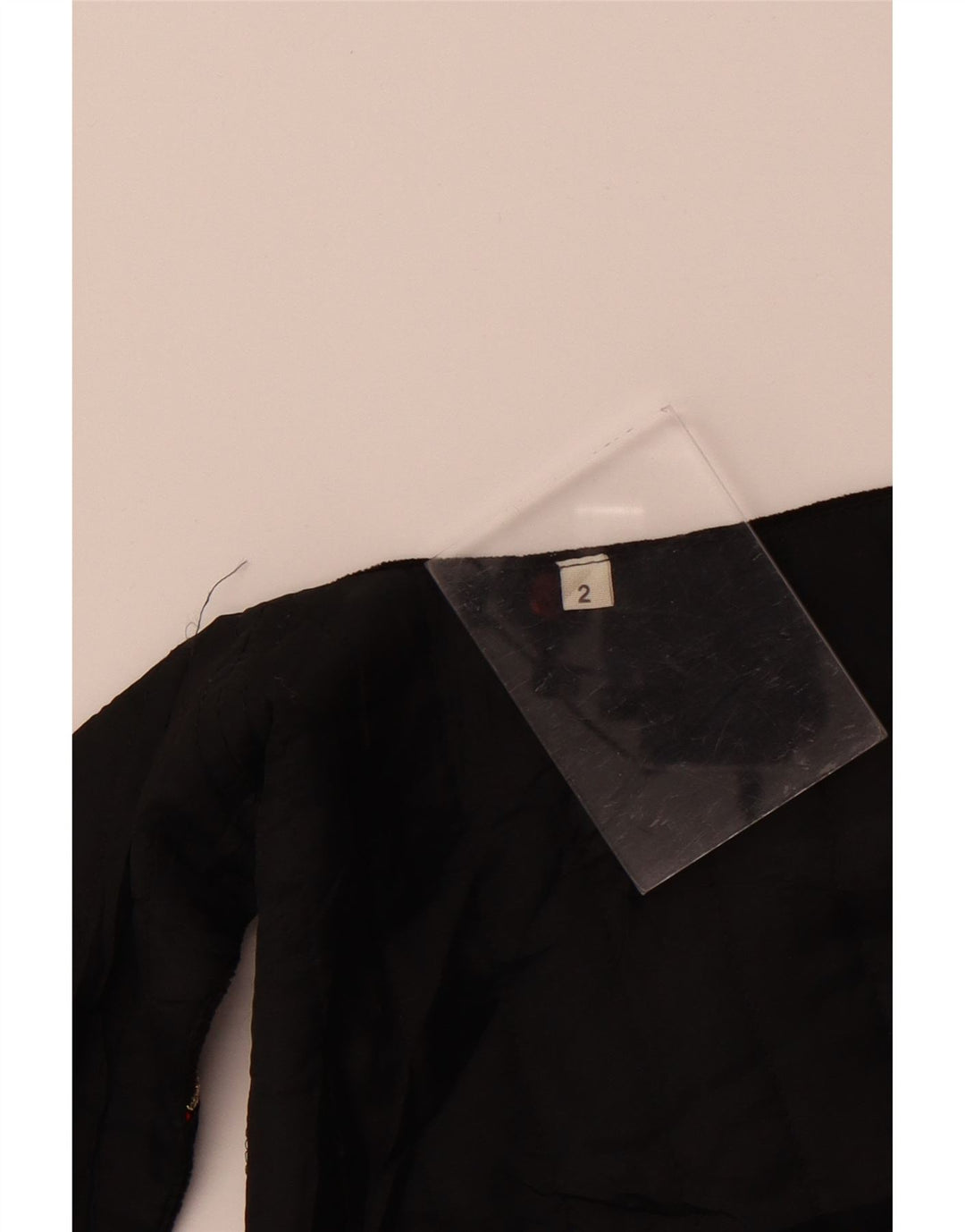 Colete feminino vintage de veludo aberto US 2 XS preto