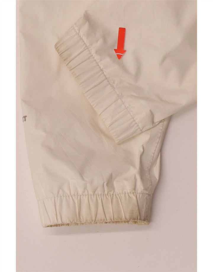Jaqueta de chuva feminina com capuz The North Face UK 14 nylon branco médio