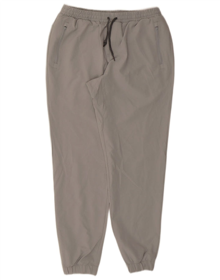 Calça de treino masculina Puma Joggers grande poliéster cinza