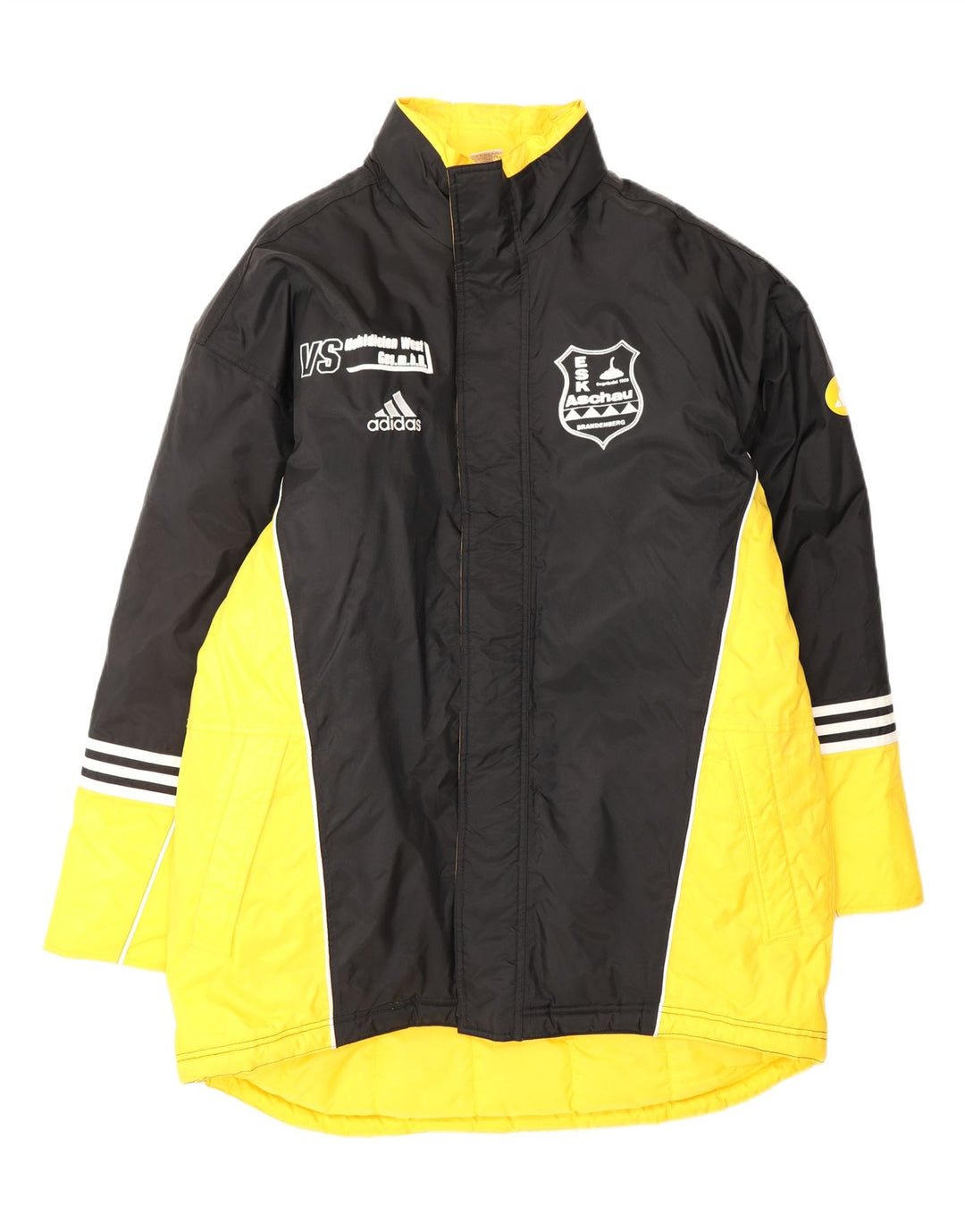 Jaqueta corta-vento masculina ADIDAS UK 44/46 grande preto colorblock