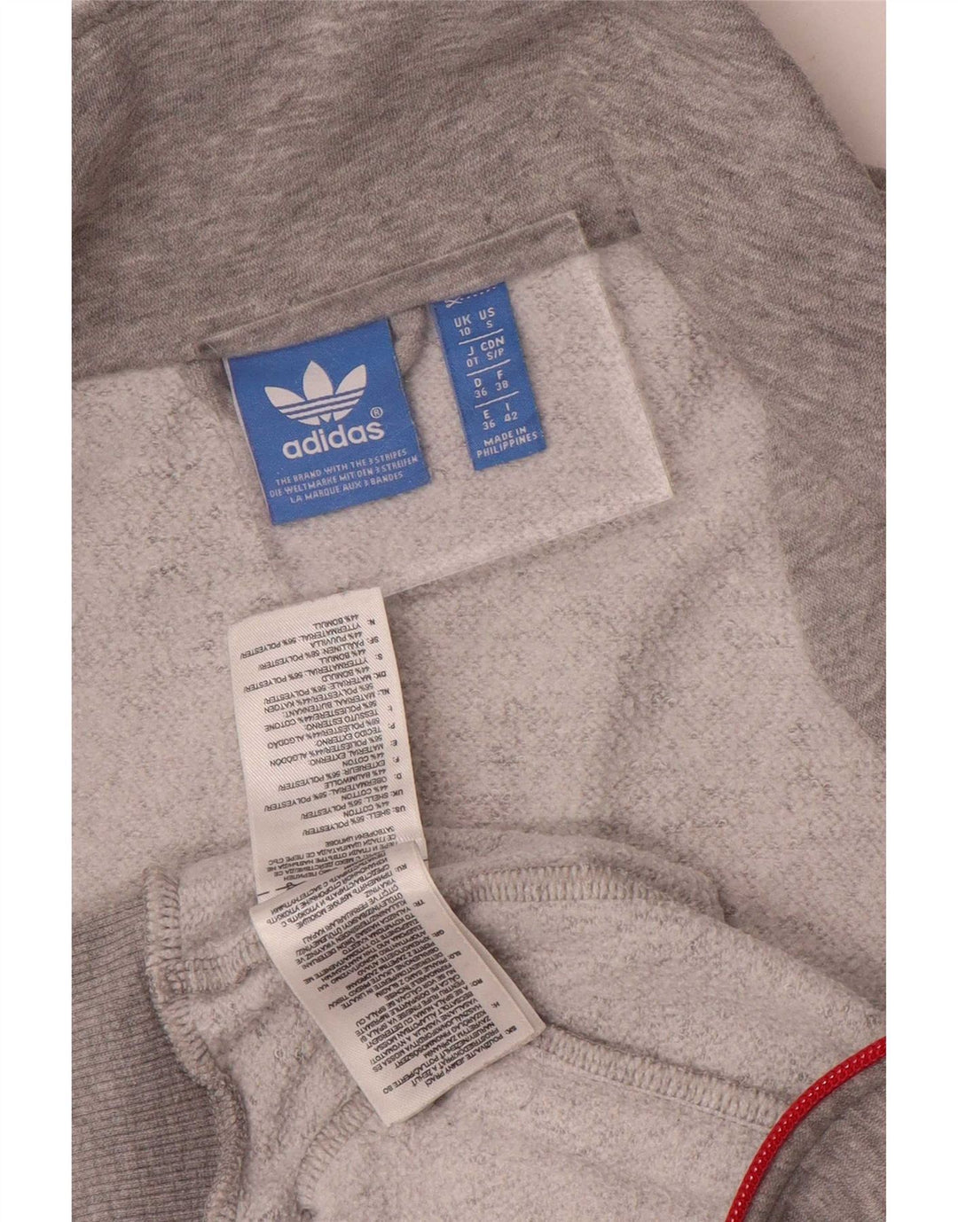 Adidas feminino gráfico oversized agasalho top jaqueta reino unido 10 pequeno cinza