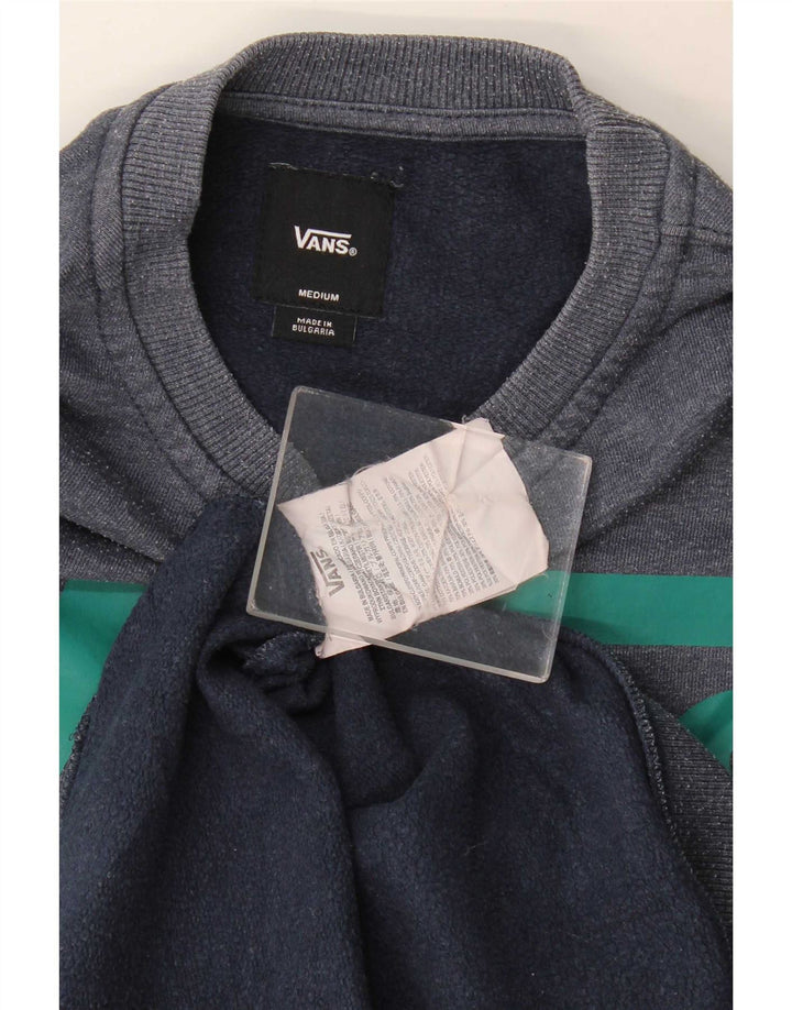 Vans Mens Graphic Moletom Jumper Médio Azul Marinho Algodão