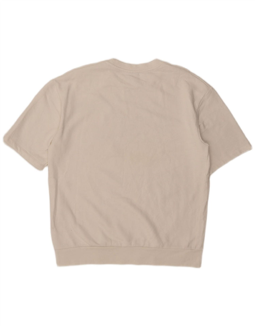 Zara moletom masculino gráfico de manga curta jumper grande algodão branco