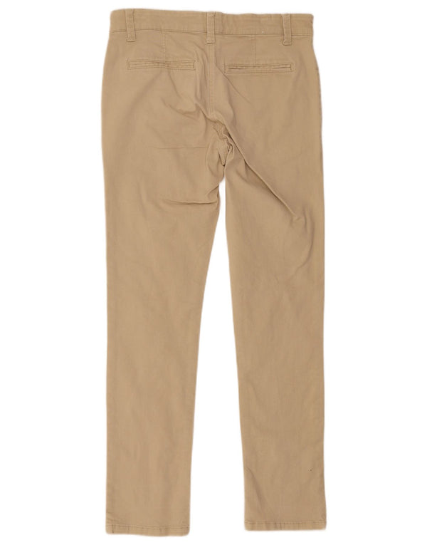 Calças Chino Slim Meninos Benetton 11-12 Anos 2XL W30 L28 Algodão Bege