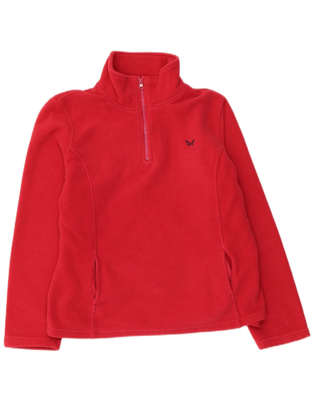 Crew Clothing feminino com zíper e gola em ponte de lã Reino Unido 12 poliéster rosa médio