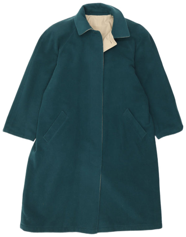 Sobretudo reversível feminino vintage EU 40 lã verde médio