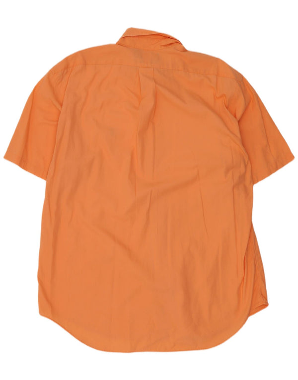 Ralph Lauren Camisa masculina Blake de manga curta e ajuste relaxado grande algodão laranja