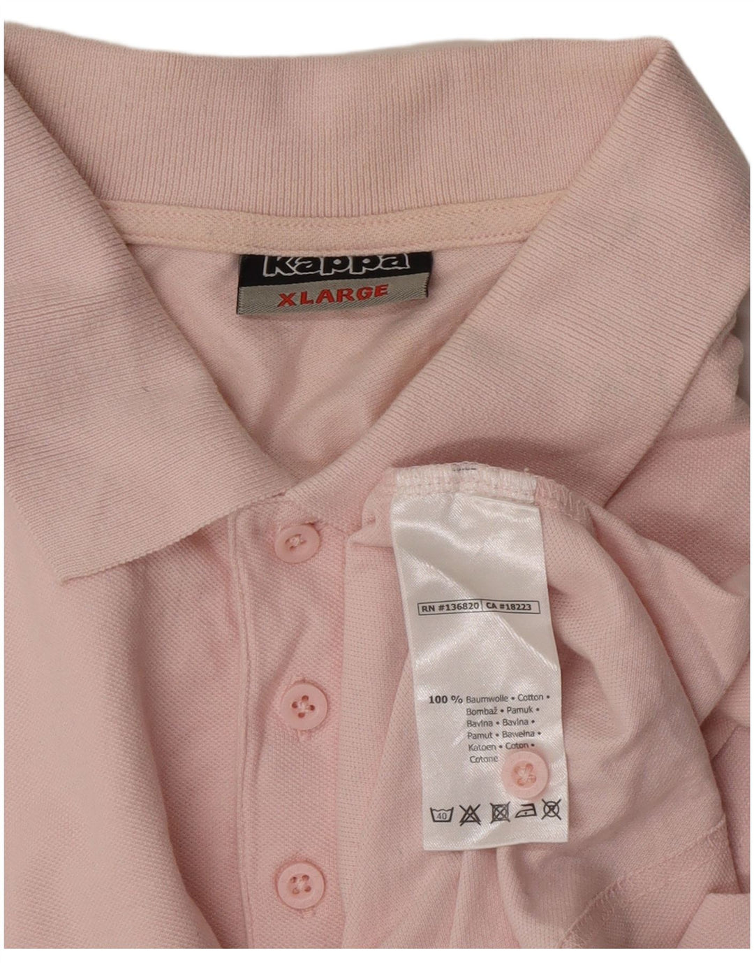 Camisa polo masculina Kappa XL algodão rosa