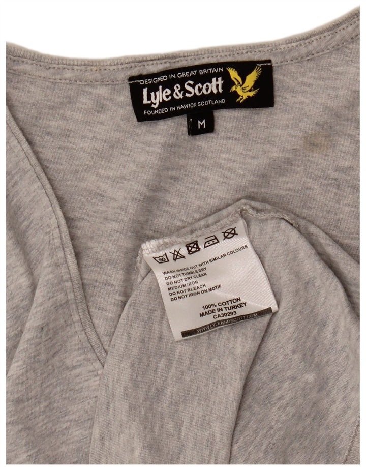 Colete masculino LYLE & SCOTT de algodão manchado cinza médio