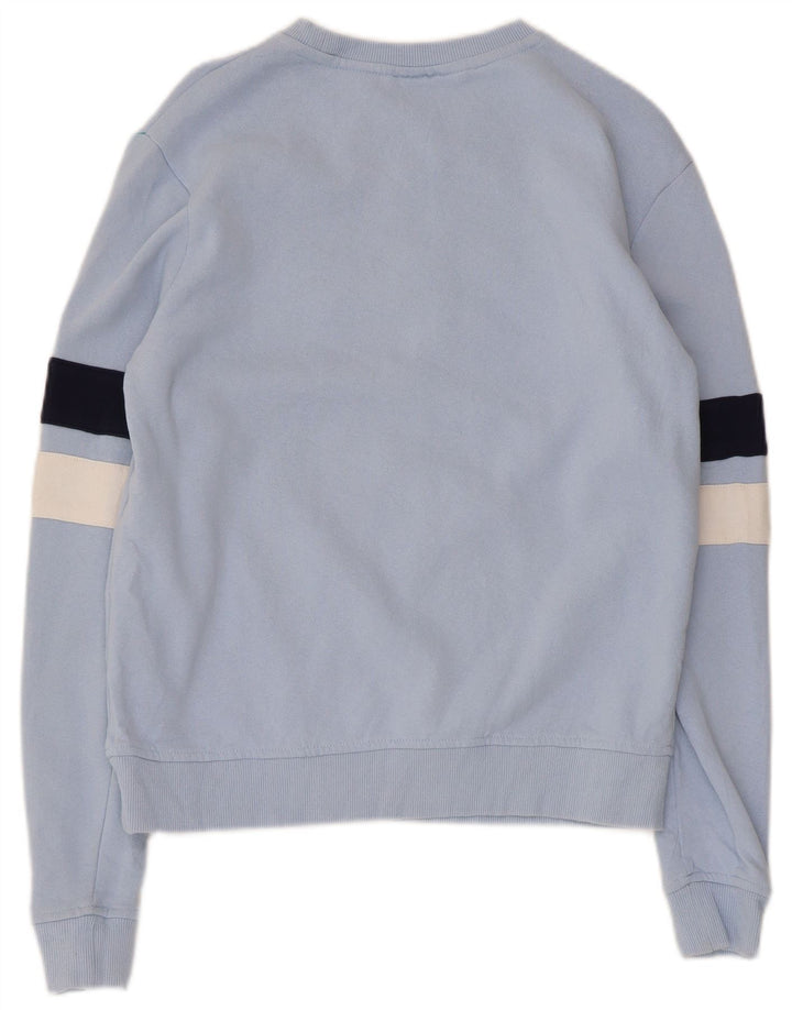 Fila moletom gráfico masculino jumper pequeno azul colorblock algodão