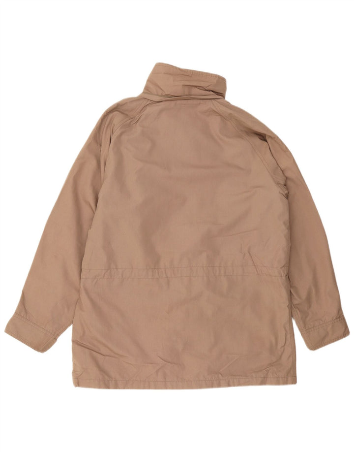 Jaqueta utilitária feminina EDDIE BAUER UK 16 grande poliéster bege