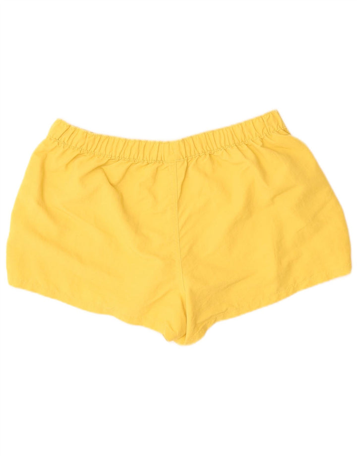 Shorts esportivos femininos PATAGONIA UK 14 grande nylon amarelo
