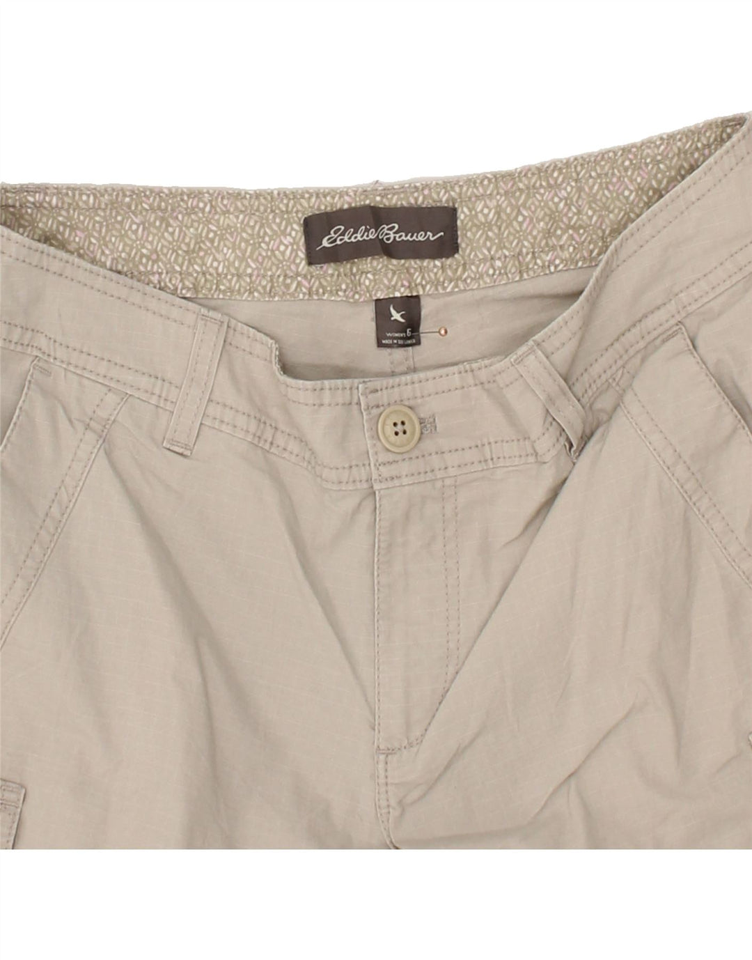 EDDIE BAUER Womens Cargo Shorts us 6 Medium W25 Grey Cotton Vintage Eddie Bauer and Second-Hand Eddie Bauer from Messina Hembry 