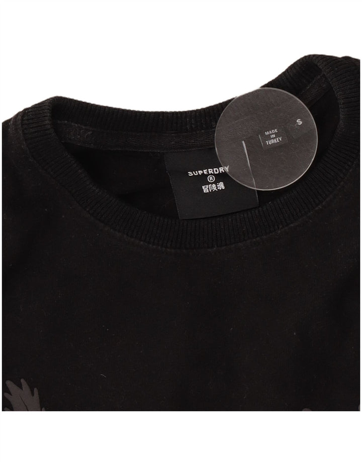 Camiseta gráfica masculina Superdry Top pequeno preto
