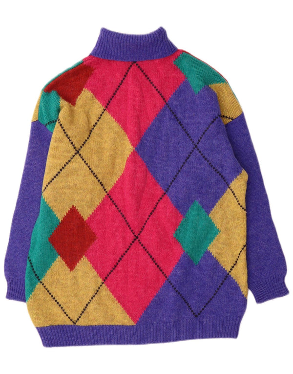 Suéter feminino Benetton com gola redonda Reino Unido 16 grande multicolorido