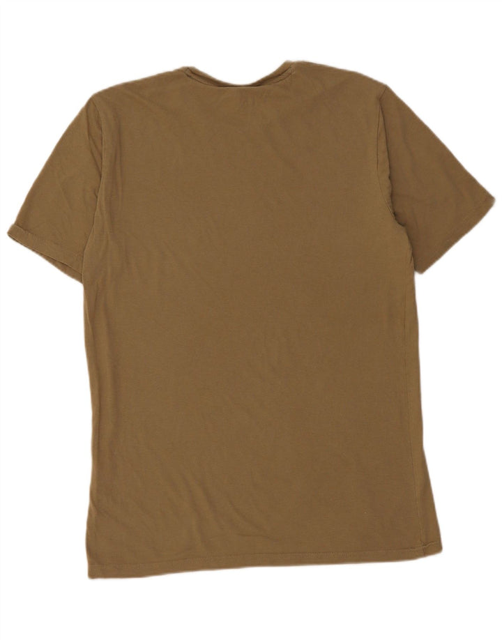 Camiseta masculina UNDER ARMOUR de algodão cáqui pequeno