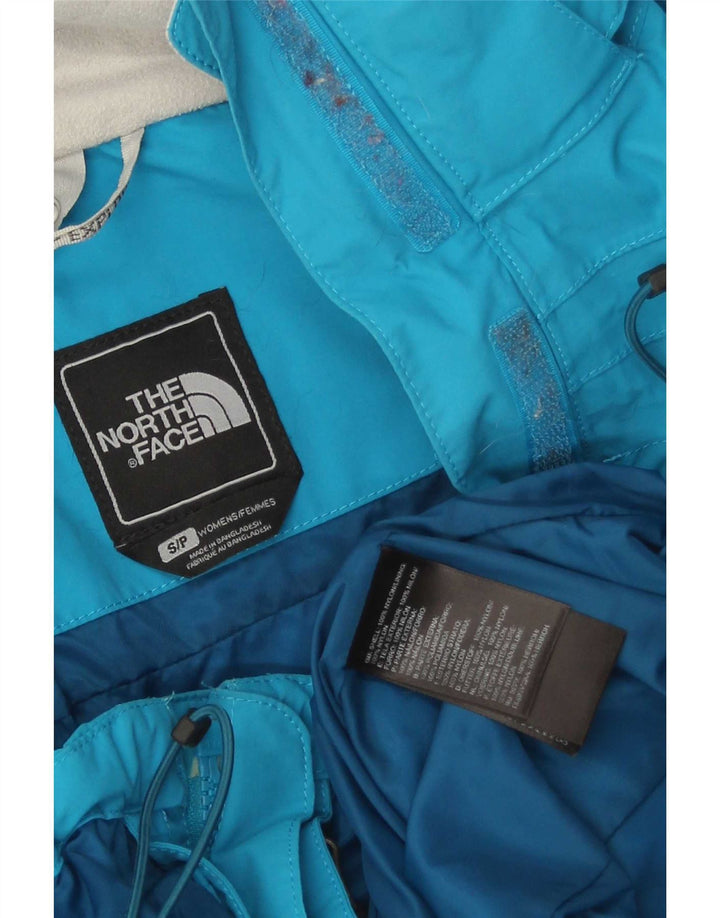 Jaqueta de chuva feminina com capuz The North Face UK 10 pequena azul nylon