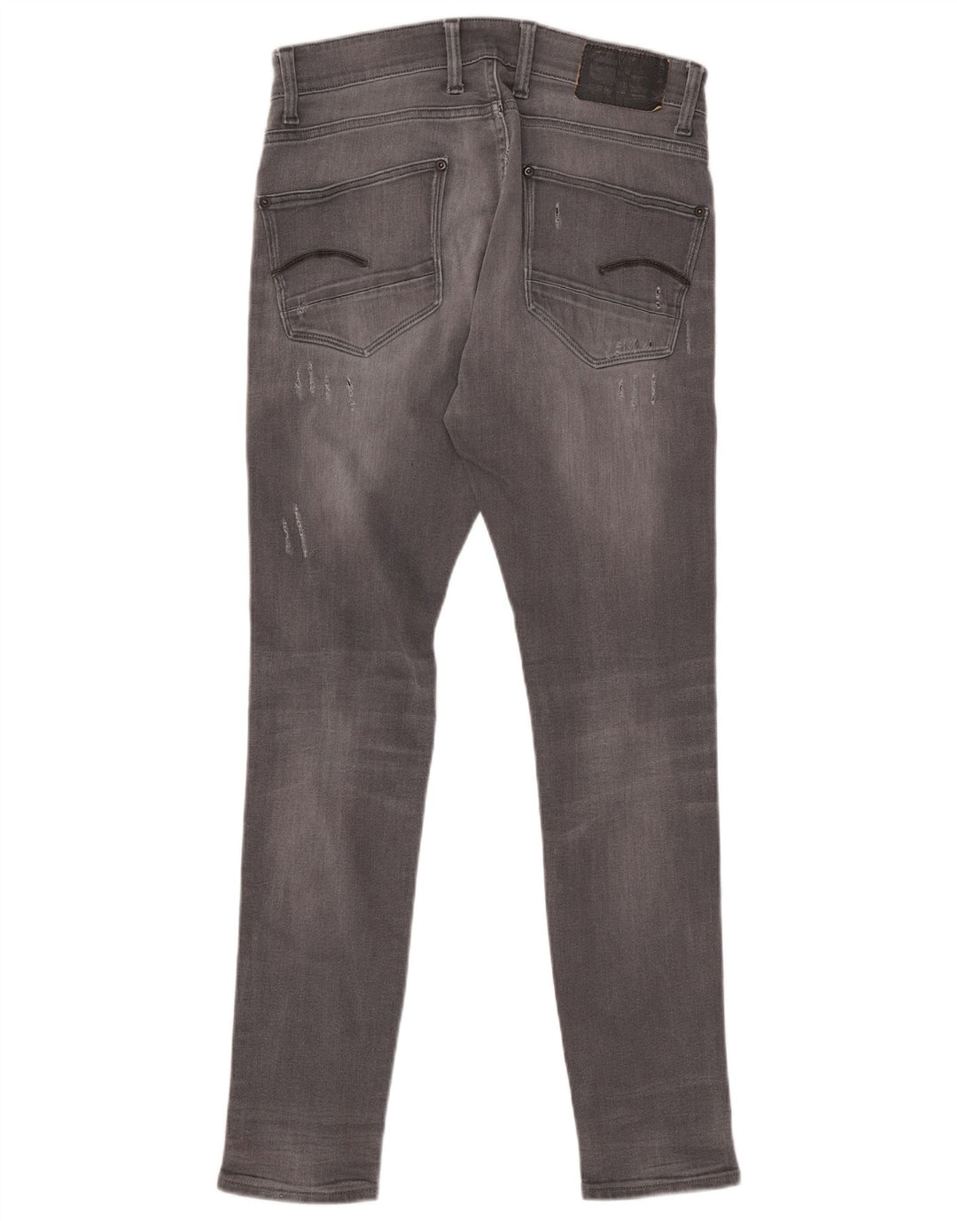 Calça jeans masculina G-STAR Revend desgastada super slim W32 L34 algodão cinza