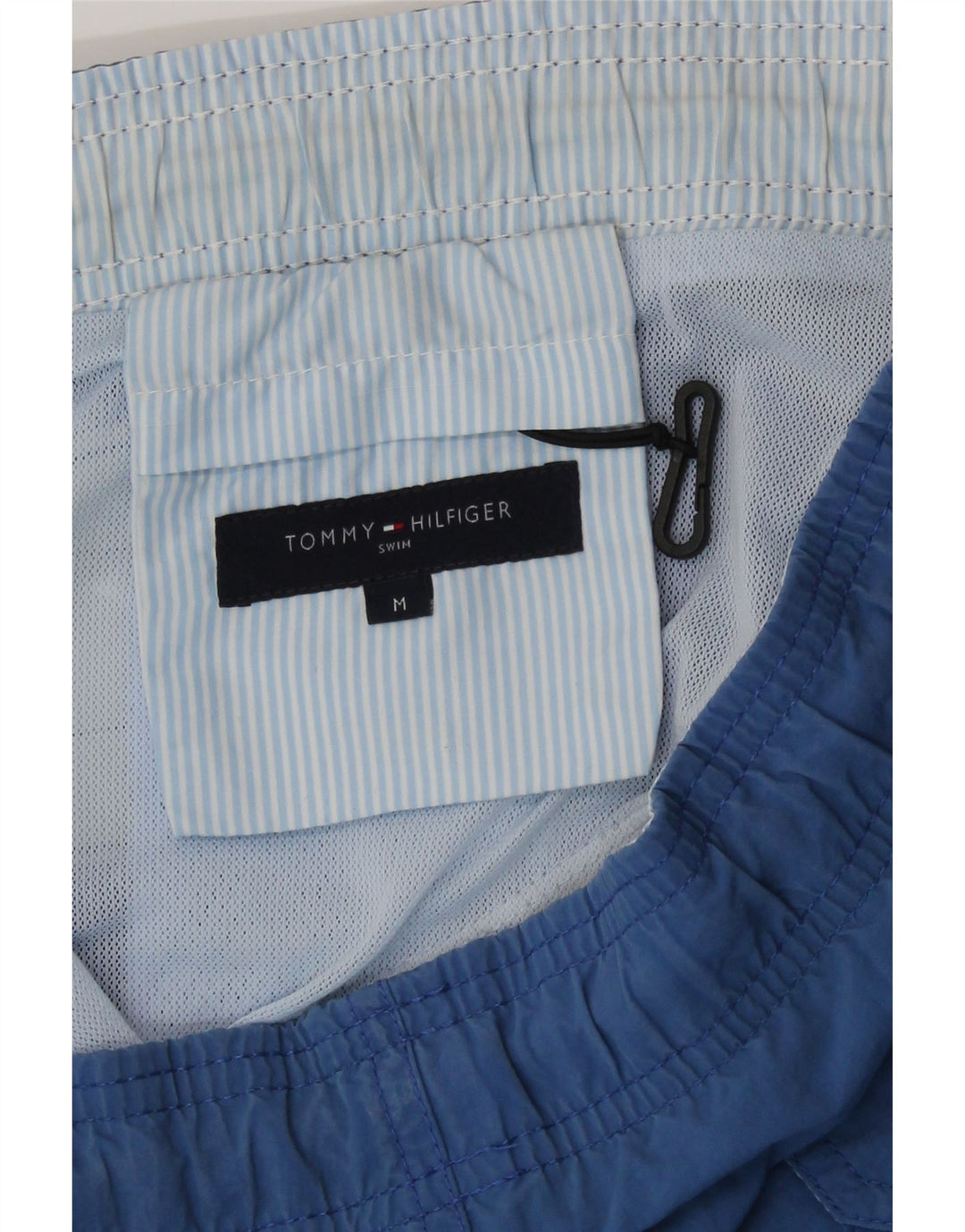 Shorts de natação masculino Tommy Hilfiger médio azul colorblock poliéster