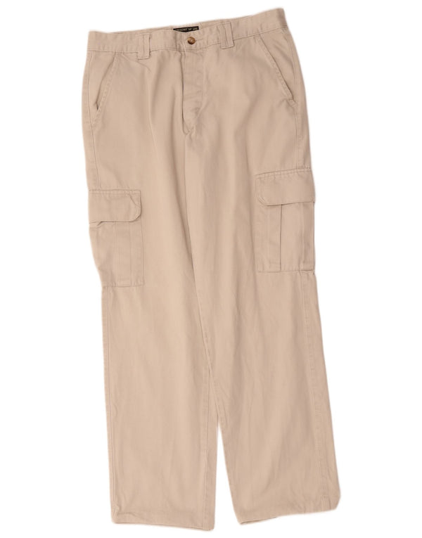 Calça cargo reta masculina Lee W34 L32 algodão bege