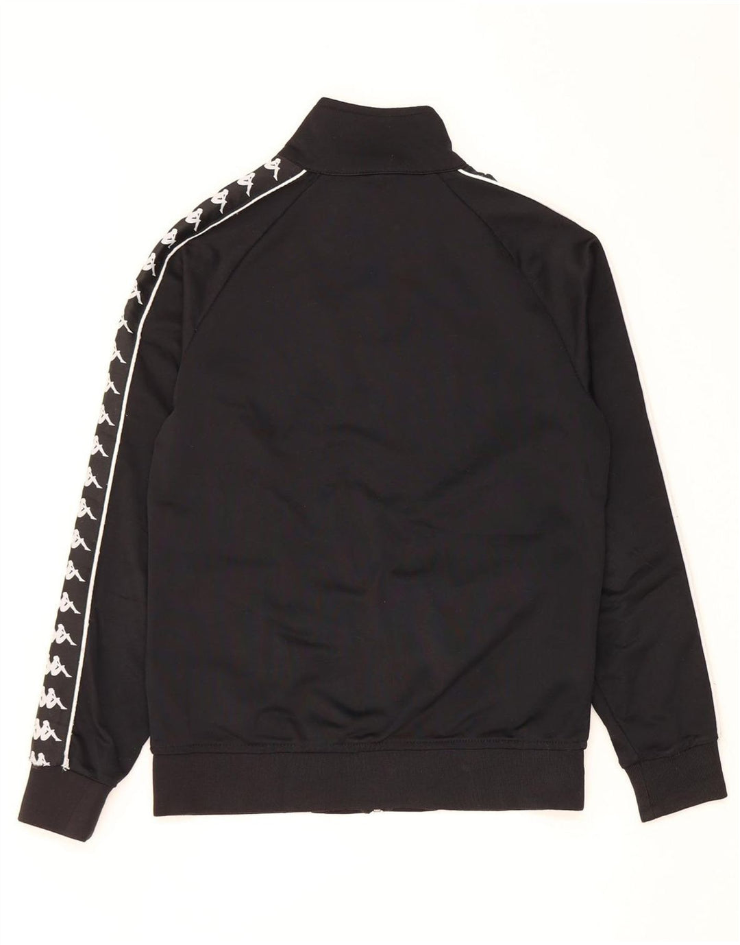 Kappa Mens Graphic Tracksuit Top Jacket Pequeno Poliéster Preto