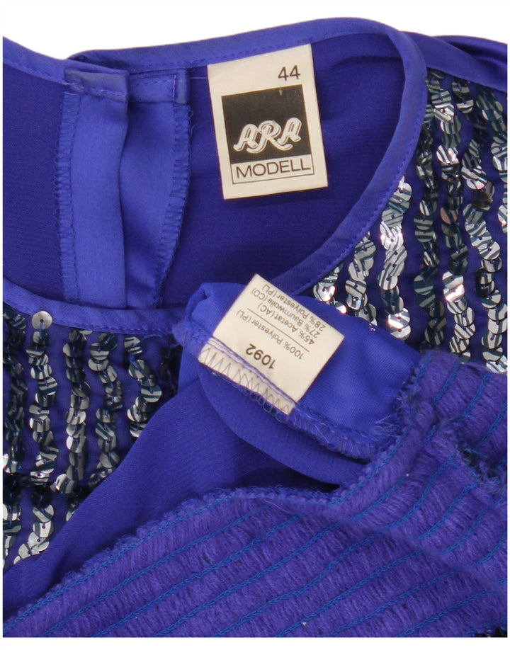 Blusa feminina de manga comprida ARA EU 44 XL azul poliéster