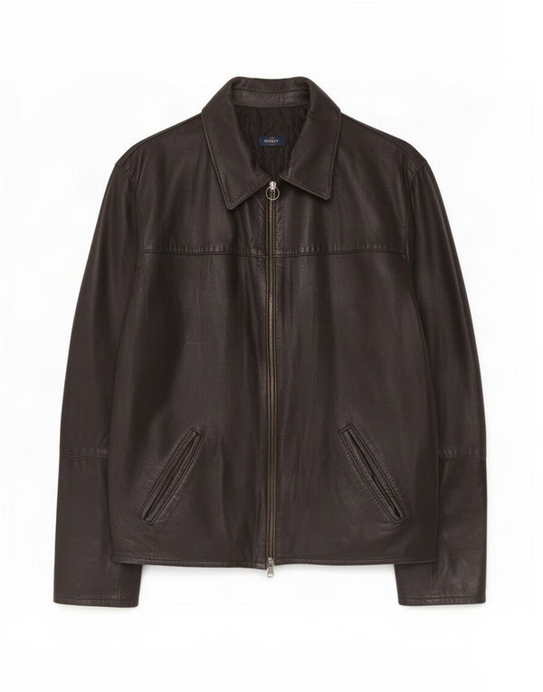 Jaqueta de couro masculina Society UK 42 XL preta