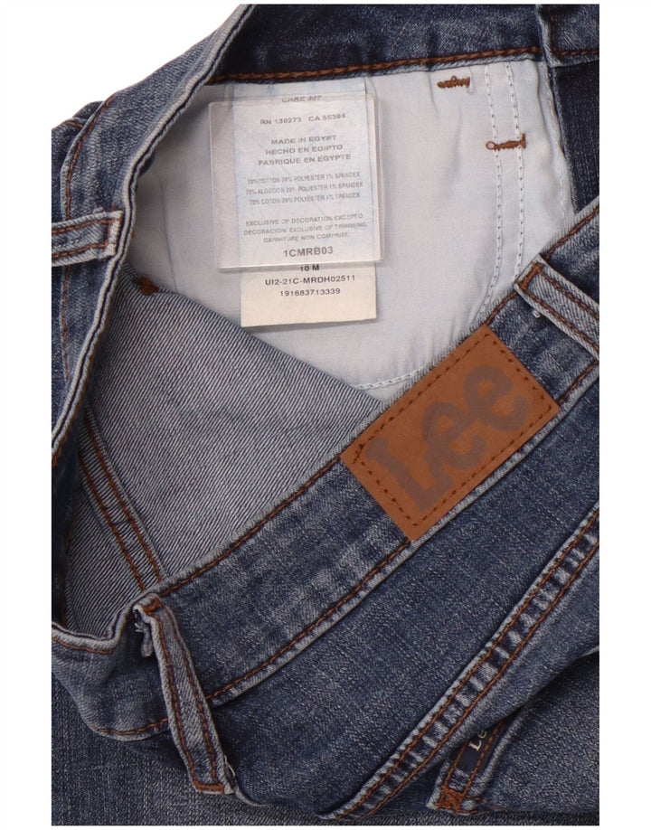 Bermuda jeans regular feminina LEE cintura média US 10 grande W28 azul