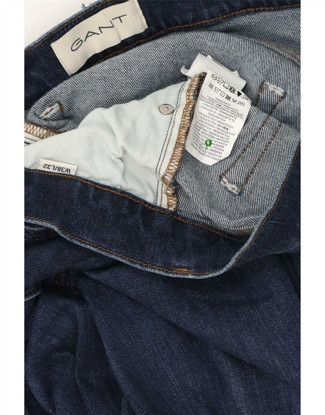 Gant Jeans masculino regular fit reto W38 L32 algodão azul
