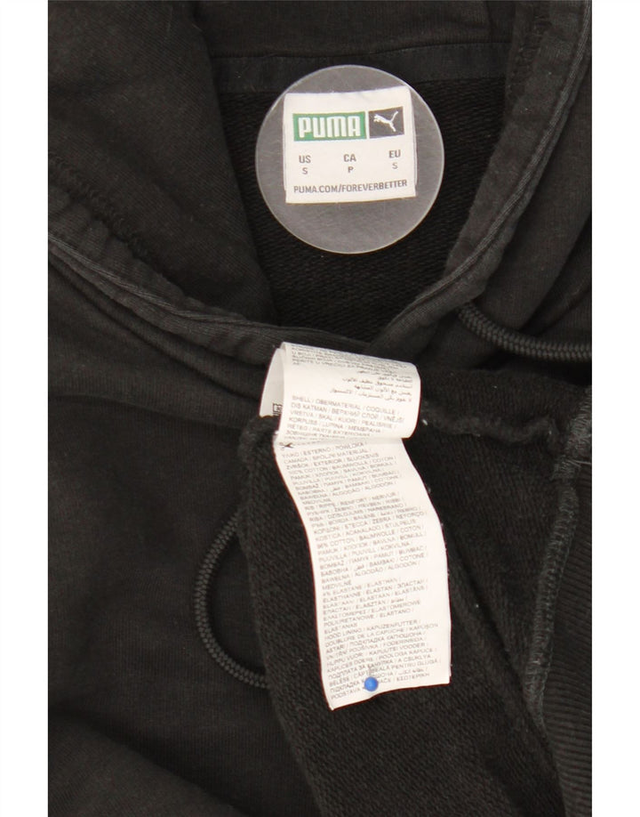 Puma Mens Hoodie Jumper Pequeno Algodão Preto