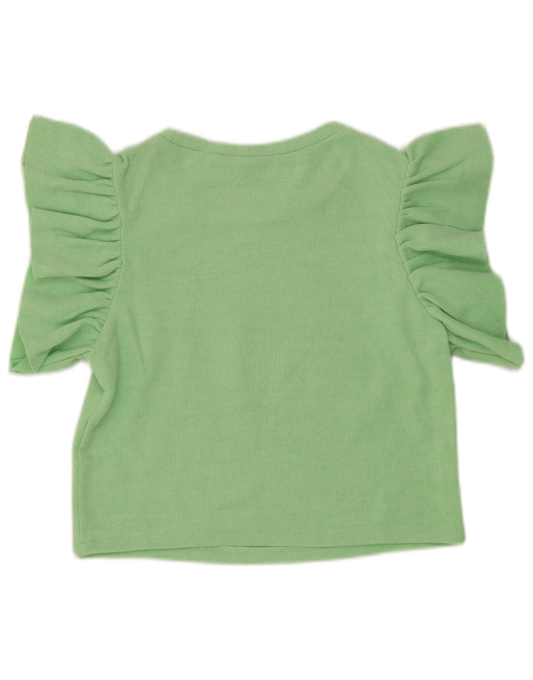 Zara Womens Crop Top UK 10 Pequeno Verde