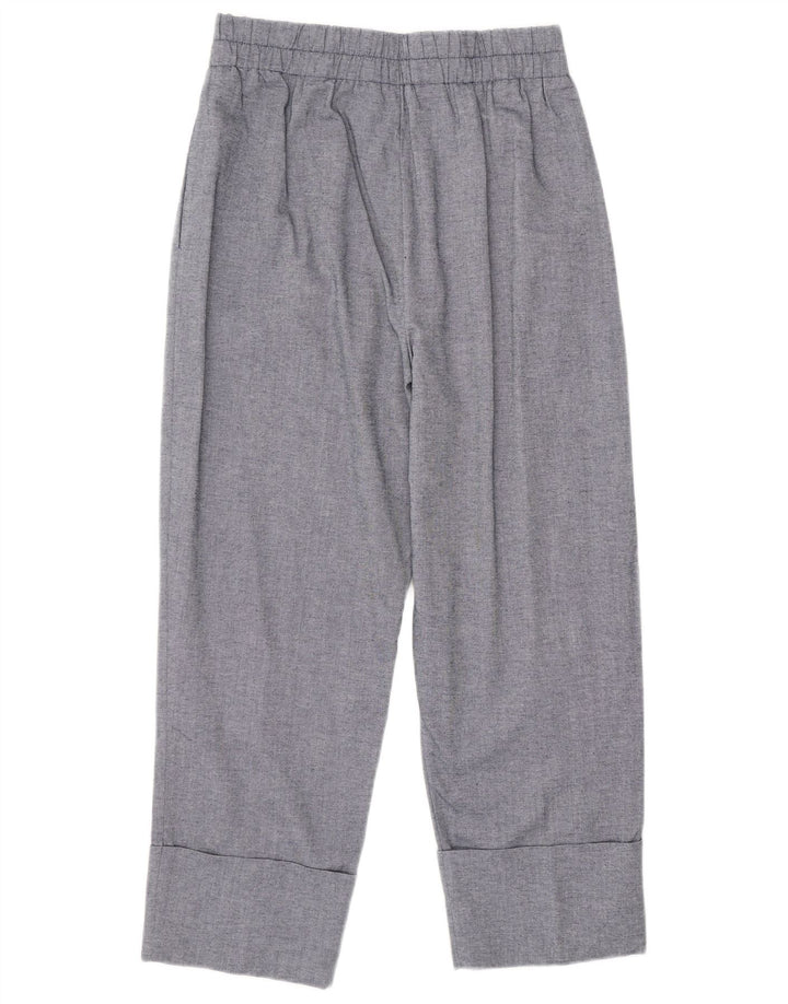 Calça chino reta feminina ZARA médio W28 L25 algodão azul