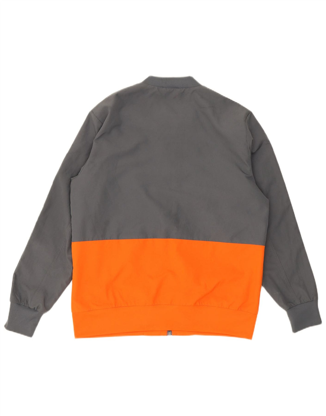 Adidas Mens Bomber Jacket UK 40 Grande Cinza Colourblock Poliéster