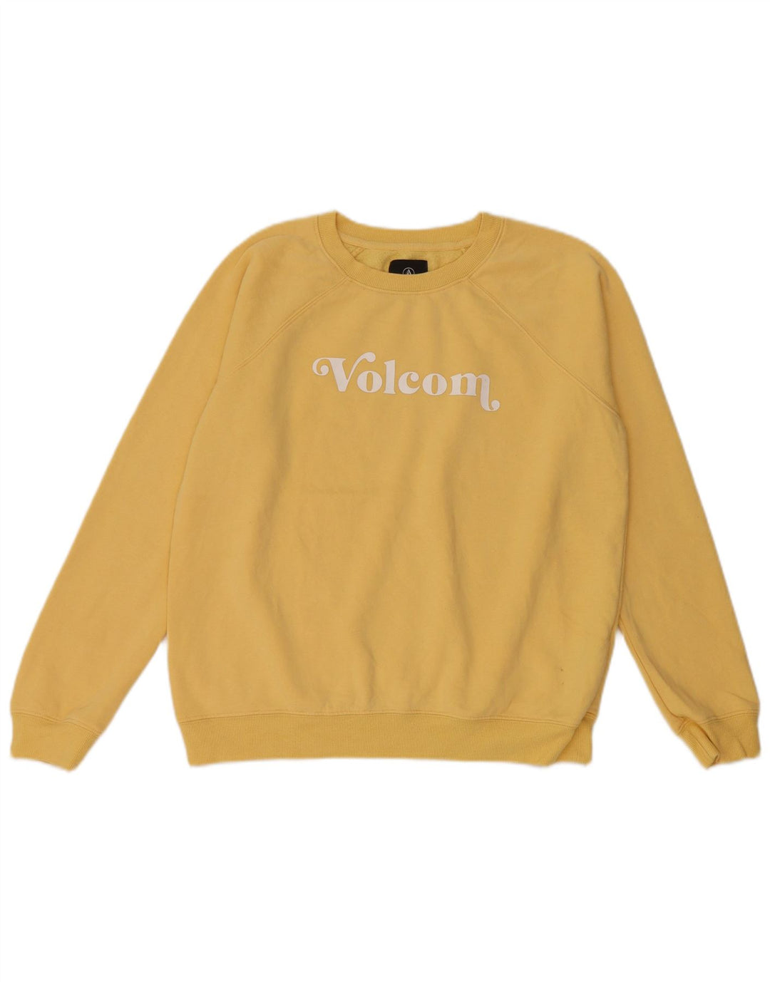 Suéter feminino gráfico oversized da Volcom US 4/6 pequeno amarelo
